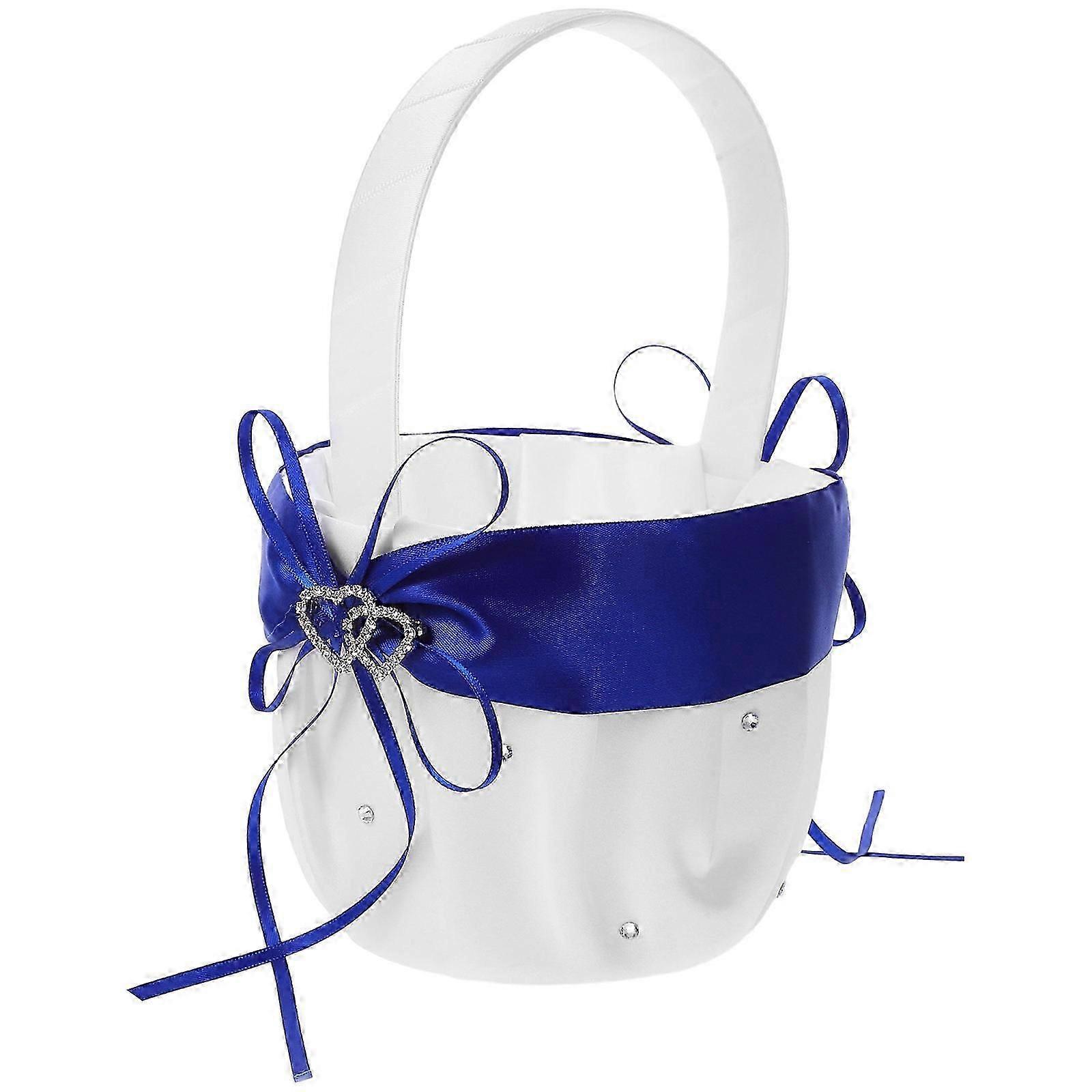 سلال زهرة الزفاف أبيض مبيض 22.00X13.00X13.00 سم ملحق حفلة زهرة صغيرة 1 مجموعة