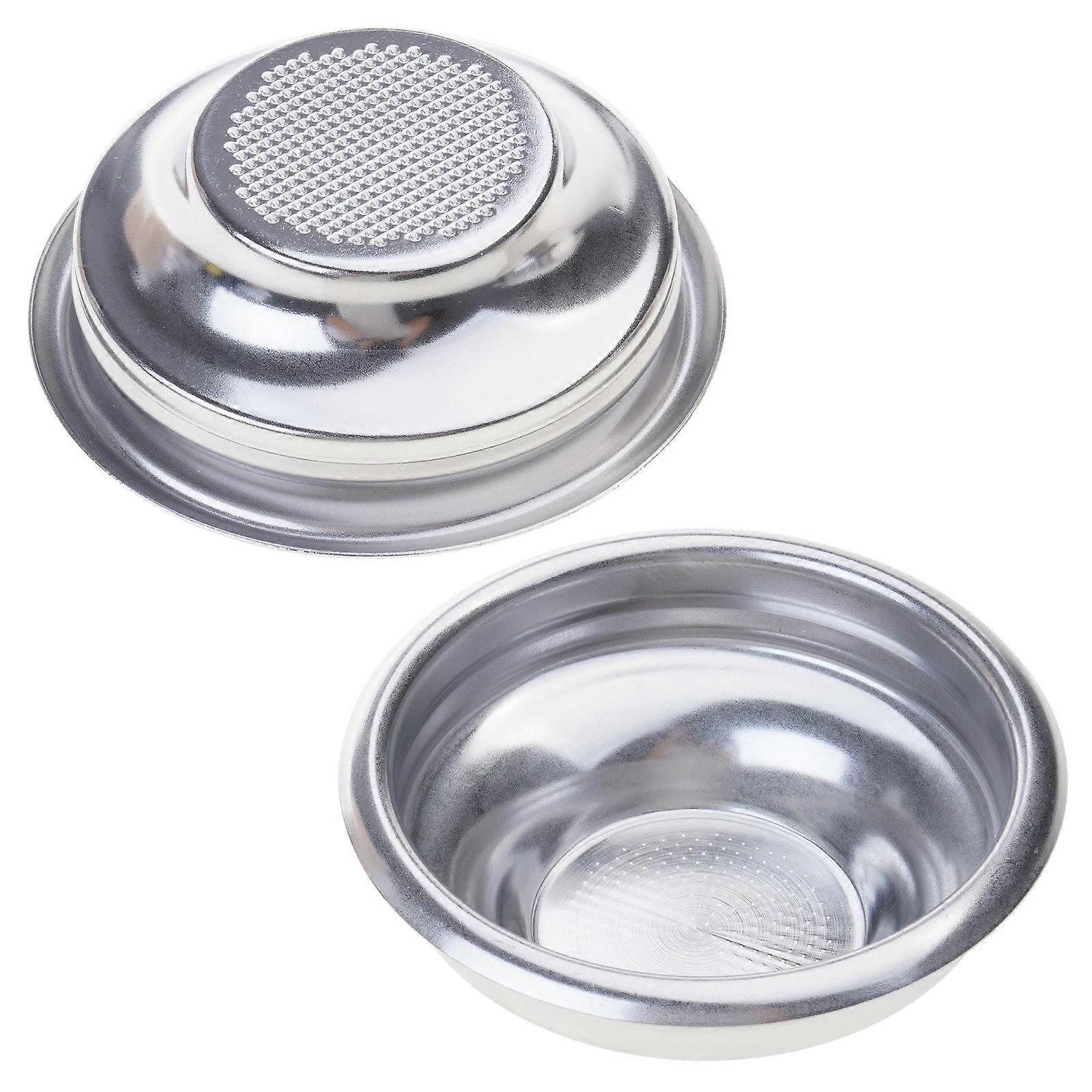 2er-Set Edelstahl-Kaffeefilter (51/58 mm), bodenlos, Einzeltassensieb für hochwertige Kaffeezubereitung, mehrfarbig