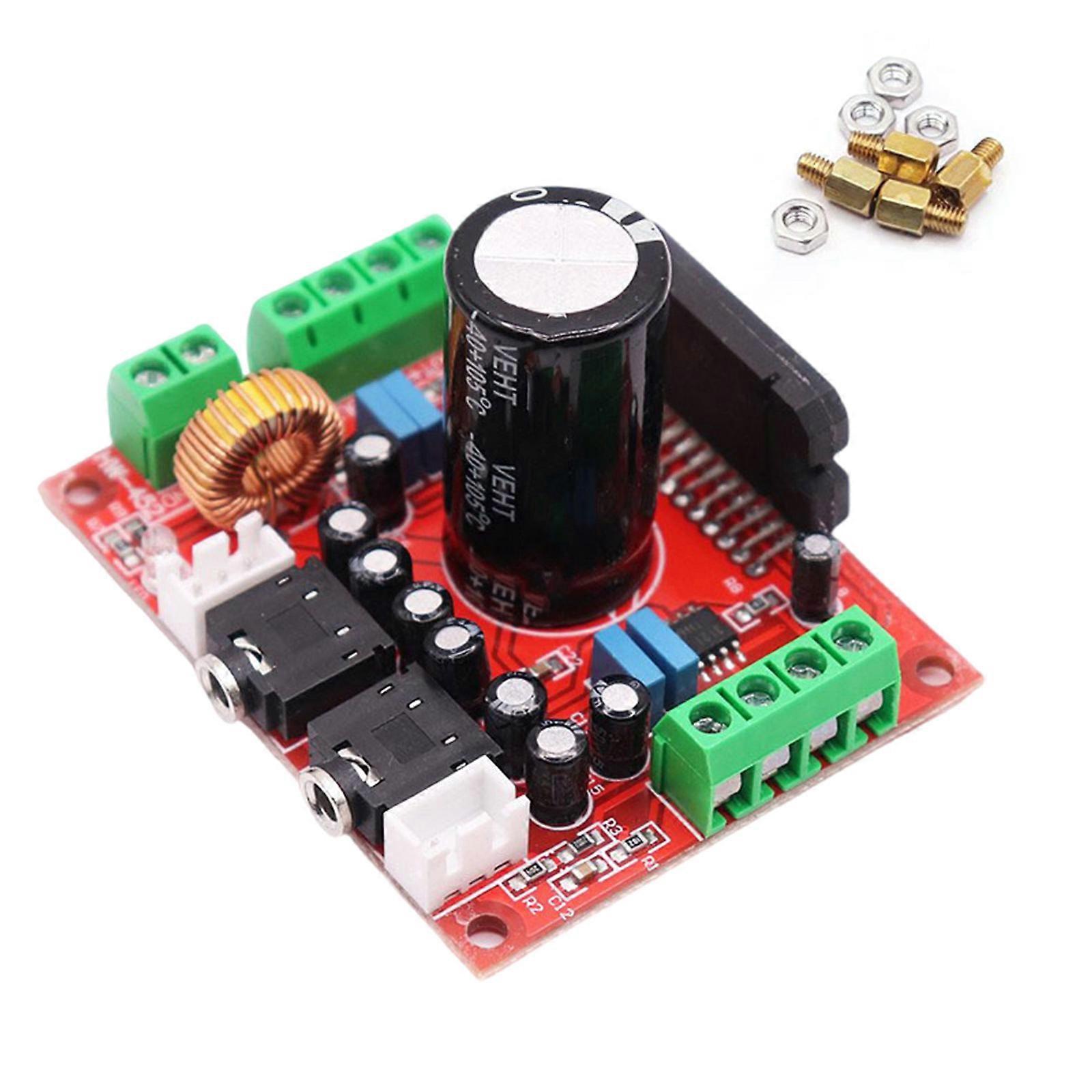 XH-M150 4 Channel Amplifier Board TDA7850 Base for Car and Home Auditory Systems with Enhances Noise Cancellation Multicolor
