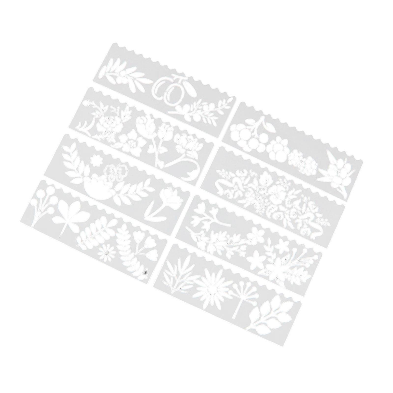 Kids Creative Stencil 8PCS Plastic Embossing Templates Featuring Plane Patterns For Art Projects Scrapbook Design Multicolor