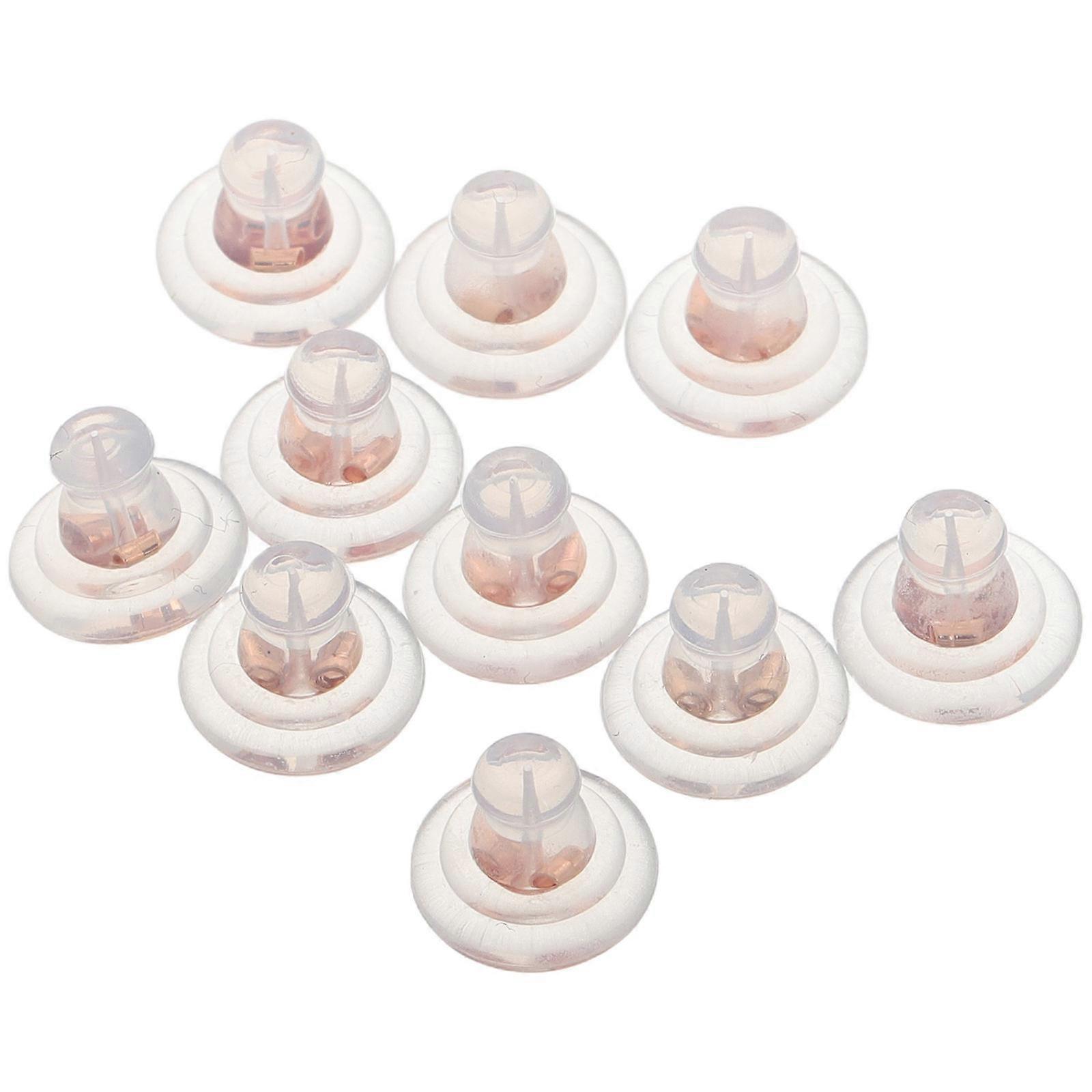 Locking Earring Backs For Studs Clear Silicone Ear Studs Security DIY Accessory Mix and Match Styles 10Pcs