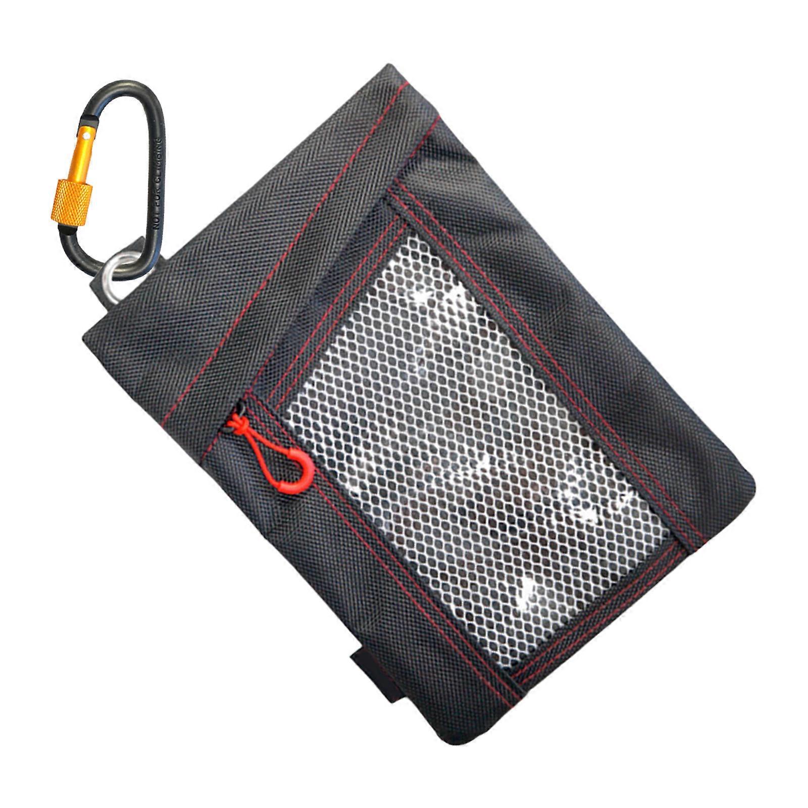 Compact Clear Window Tool Storage Bag With Belt Carabiner Clip Waterproof Pouch For Easy Access To Hardware Components Multicolor