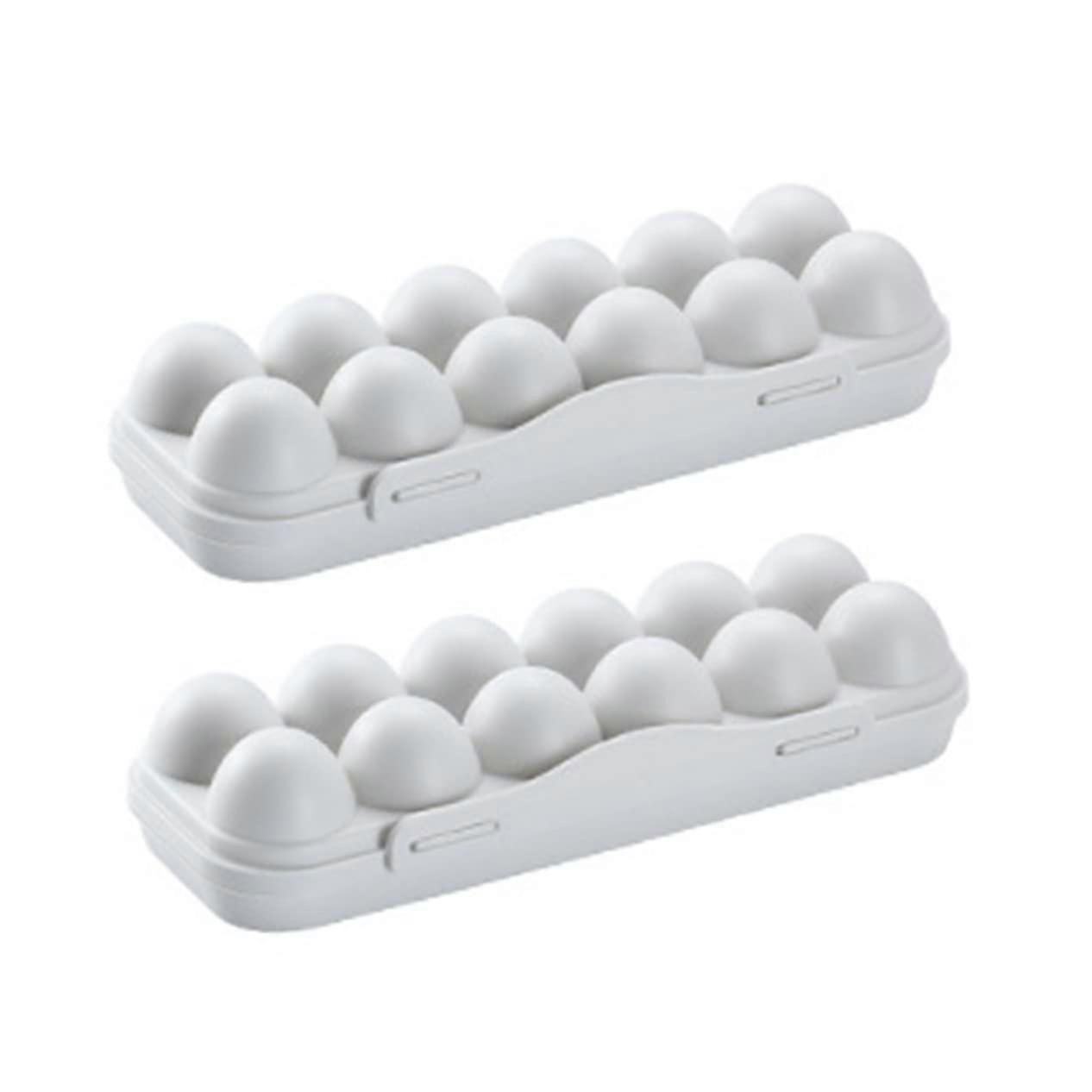 Fresh Storage Box for Eggs 2Pack, Egg Container for Refrigerator and Kitchen, Egg Organizer