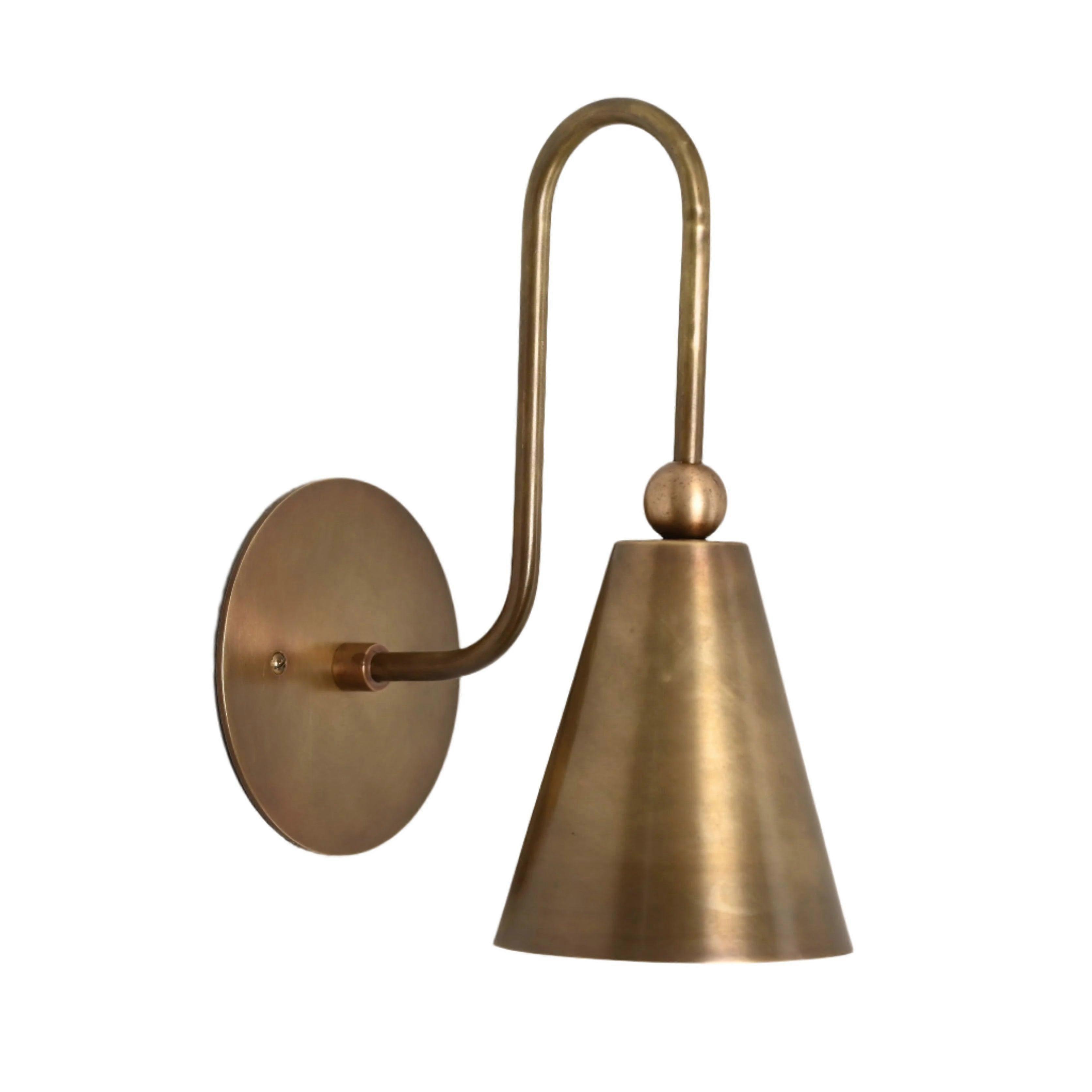 Mid-century Wall Sconces – Raw Brass Finish, Sputnik Style Design