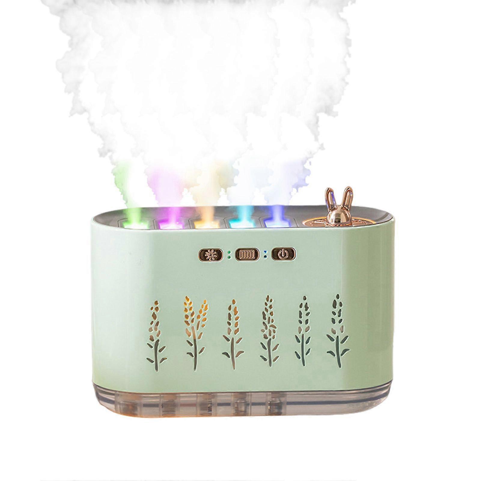 Jikaix Air Humidifier with Music Sync RGB Lights Large Water Tank USB-Powered Desktop Aromatherapy Machine Essential Oil Diffuser
