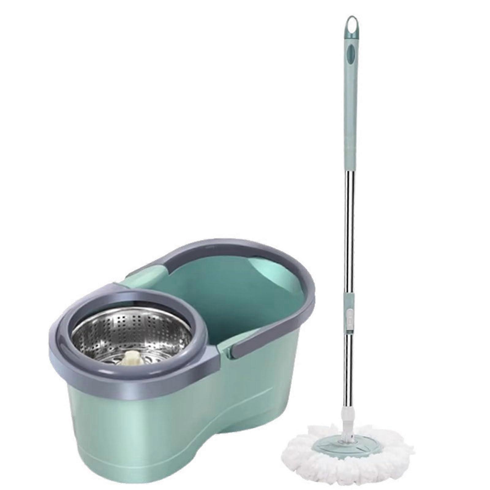Spin Mop and Bucket Set with 7 Replacement Heads, 360° Rotating Microfiber Mop for Home Cleaning