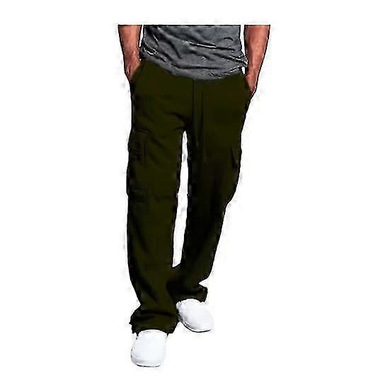 Stretchy Slacks for Men with Drawstring Waist and Wide Leg Design