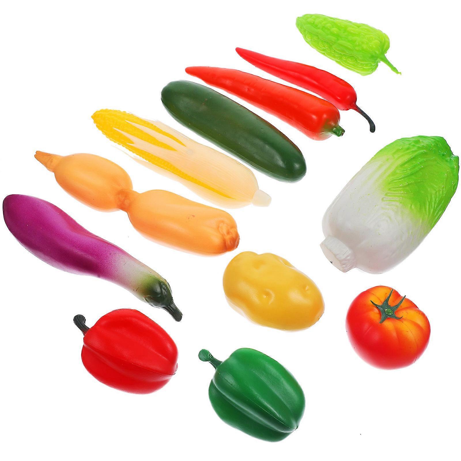 Plastic Vegetable Fake Vegetable Decorations for Home Display 36Pcs Set