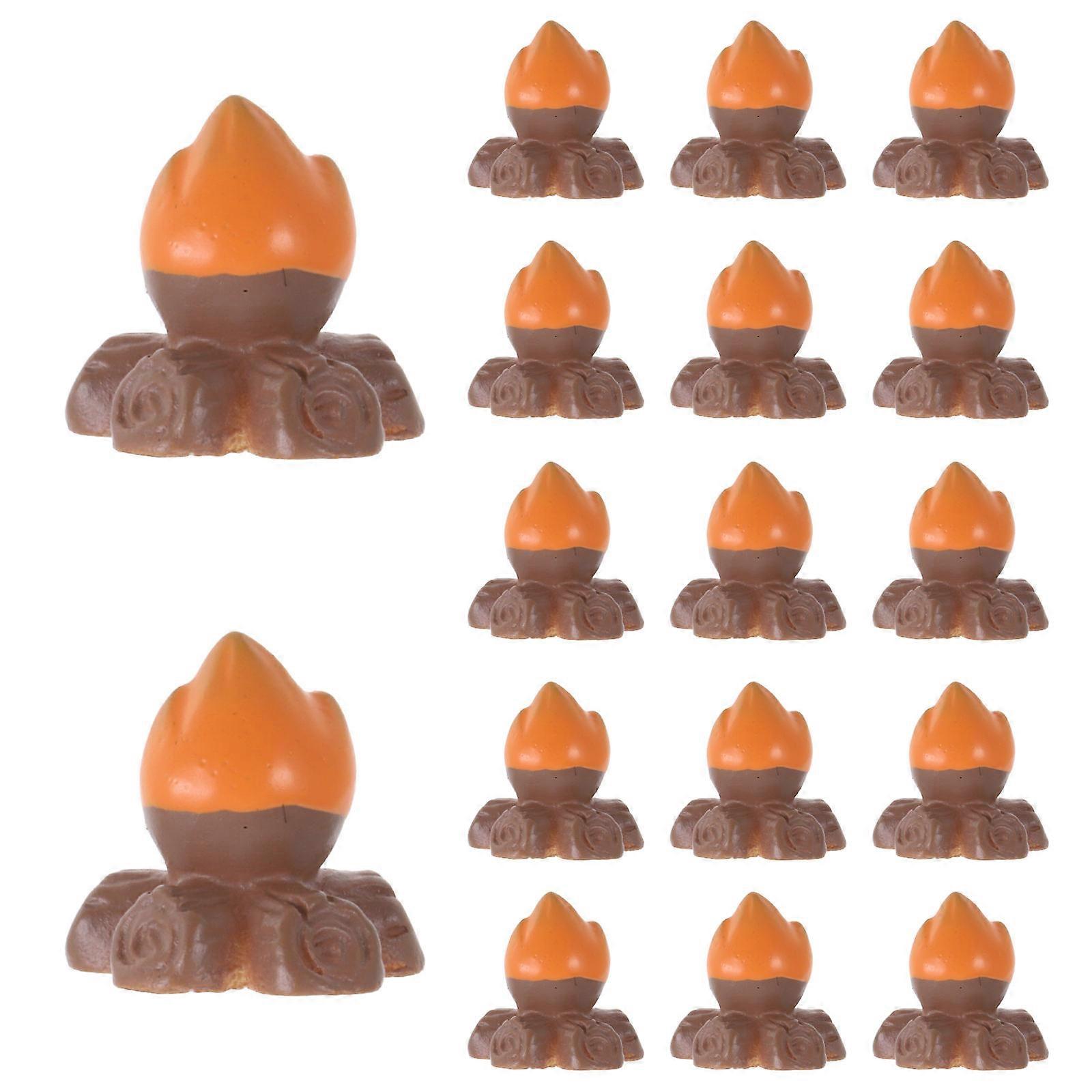Fire Decorations Resin Fake Campfire Model for Decoration 20Pcs Set