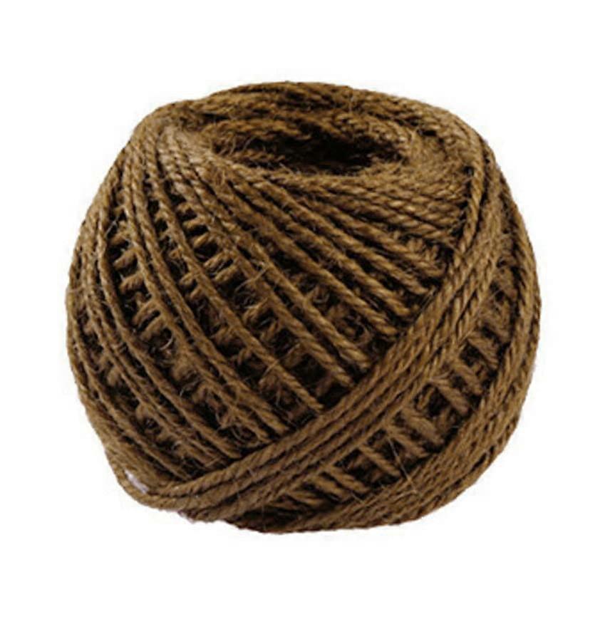 Jute Twine Cord Rope 40M Natural Brown Craft String for DIY Knitting Office Gardening (Coffee)