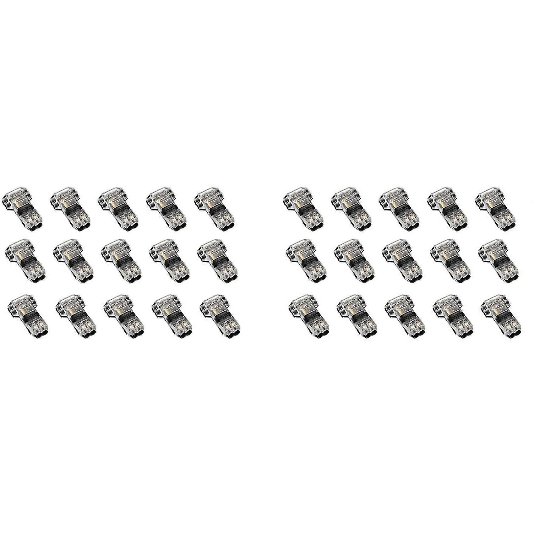 30 Pcs 3 Way 2 Pin Wire Connectors Low Voltage Universal Compact T-Tap Wire Connectors No Stripping for 18-22 AWG Cable