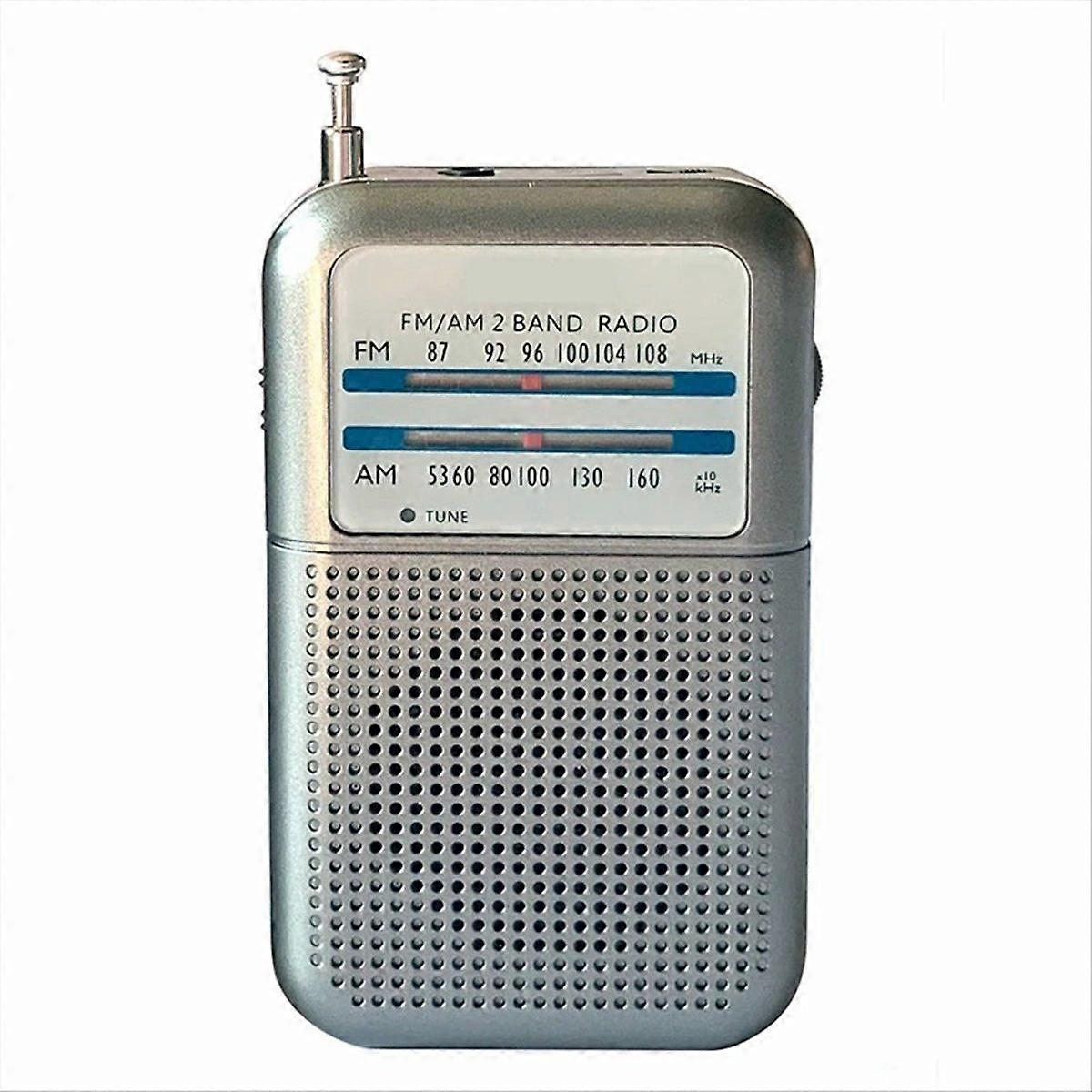 Radio DE333 AM/FM Receiver Portable Mini Handle Portable Pocket Size
