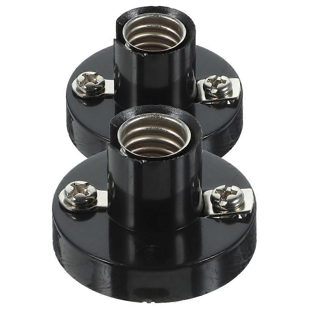 Lamp Socket Replacement Screw Lamp Holder for Home Use 6Pcs Black