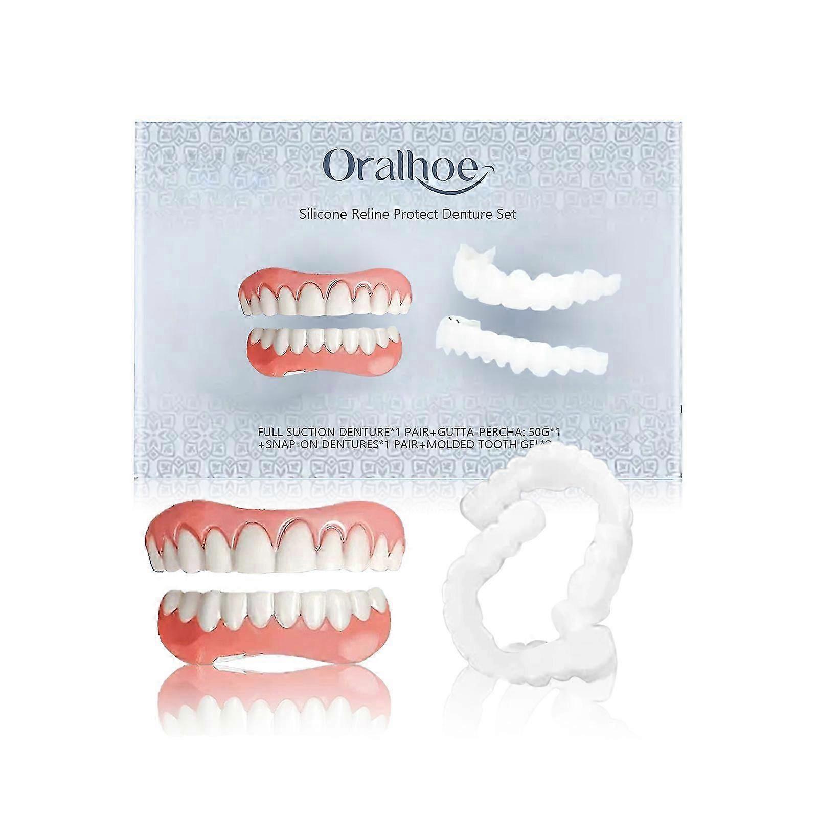 Enhance Your Smile Instantly with Comfortable, Adjustable Denture Cosmetic Set  Natural Look, Easy to Use, Quick Fit for a Perfect, Confident Smile