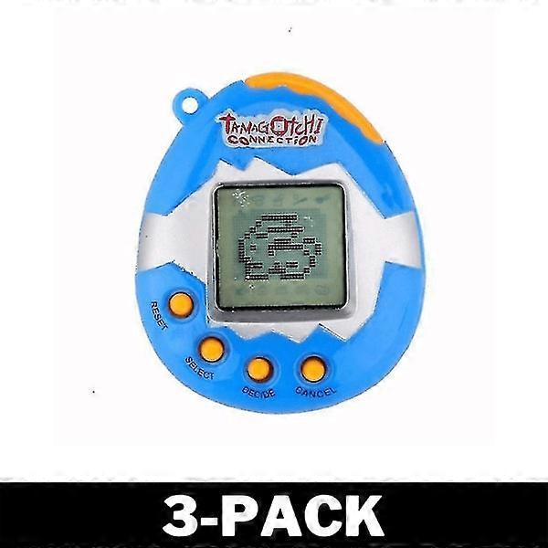 Tamagotchi - Retro Electronic Pet - Blue 3-Pack