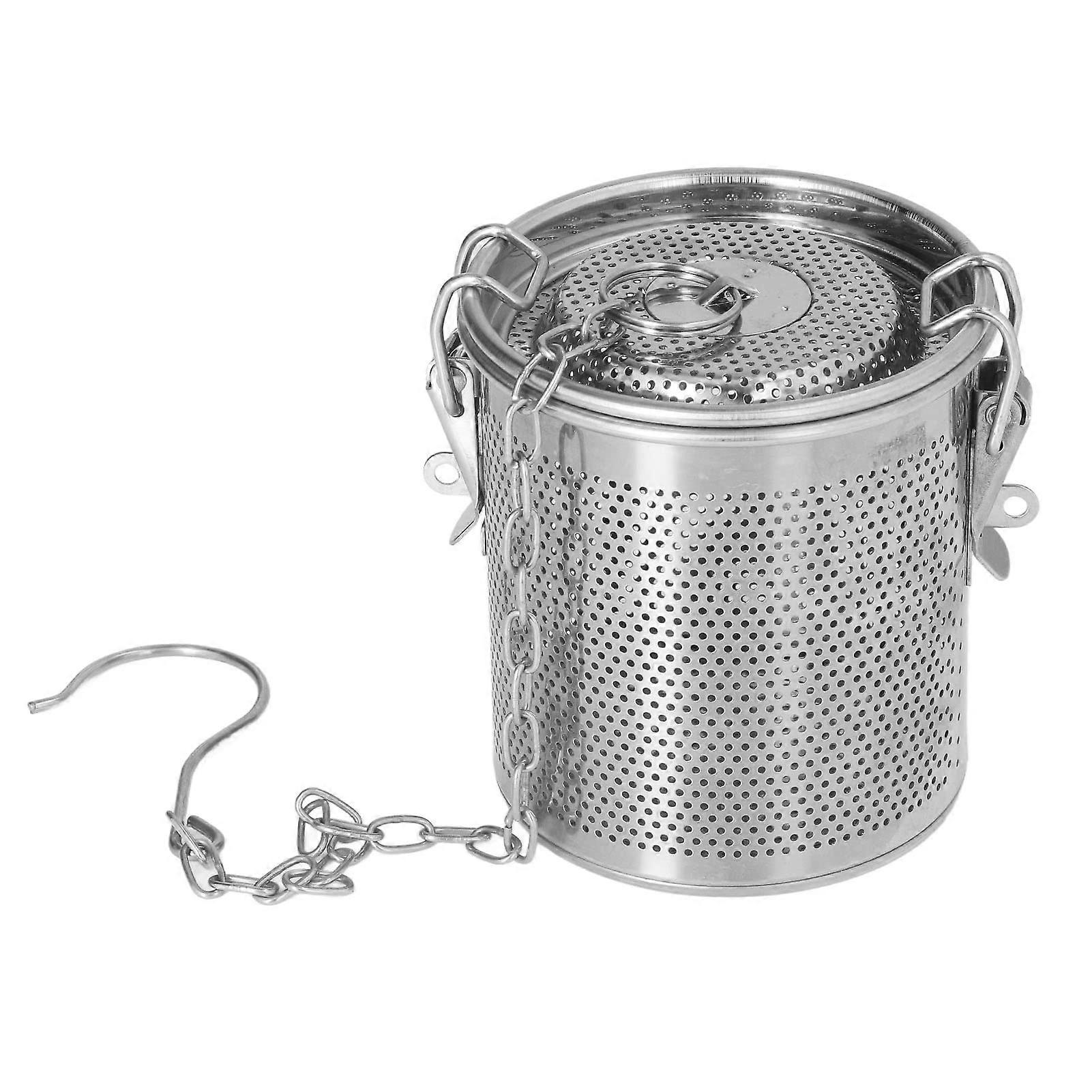 Stainless Steel Spice Infuser with Flavor Lock Mesh and Chain for Soup, Tea, and Stews 0.7L