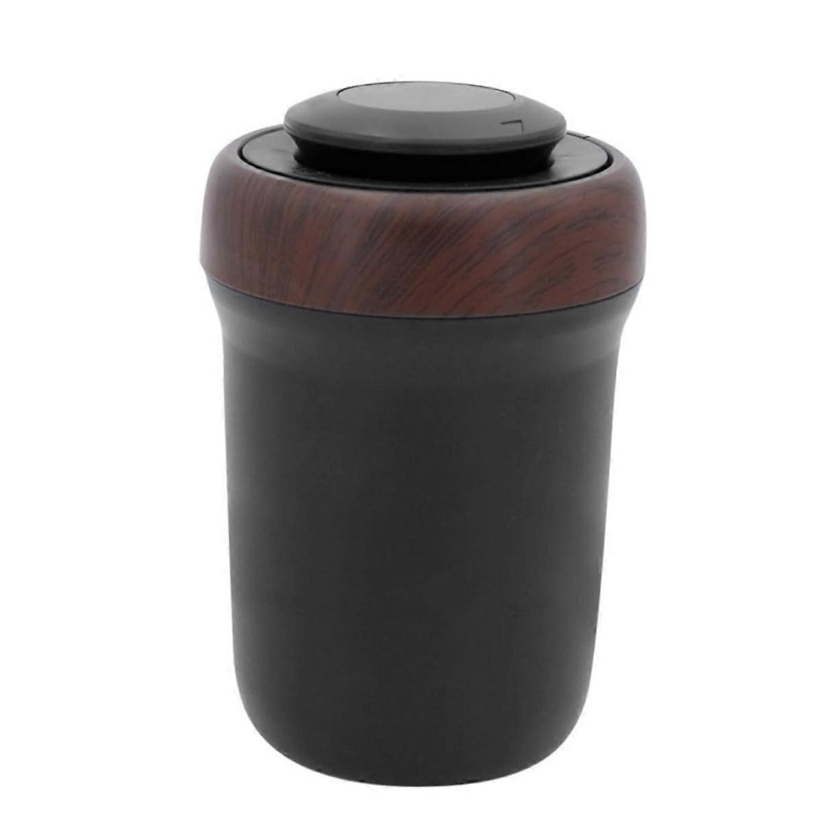 Car Ashtray with Lid and Builtin USB Lighter, Detachable Ceramic Liner, Smokeless Odor Control