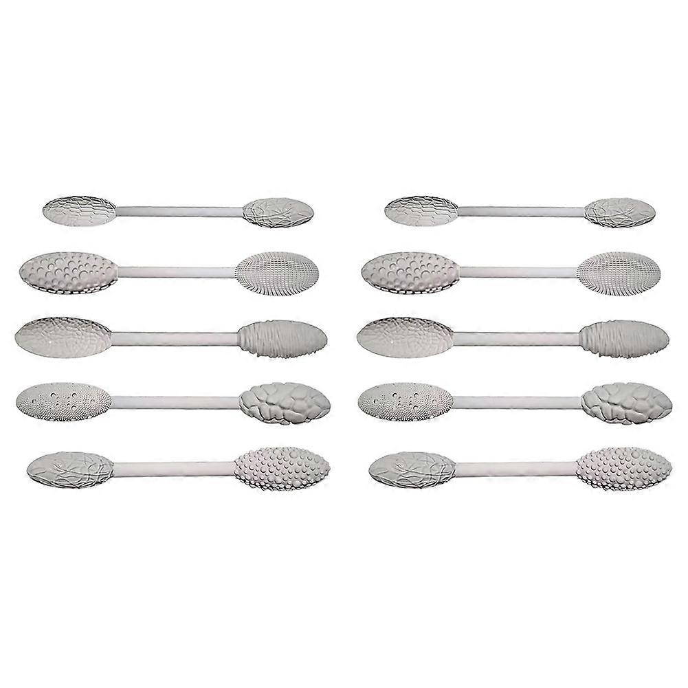 10pcs Texture Tool Sets for Clay Art, Single / Double, Clay Texture Rolling Gadget, Emboss Plaids Hand Rollers