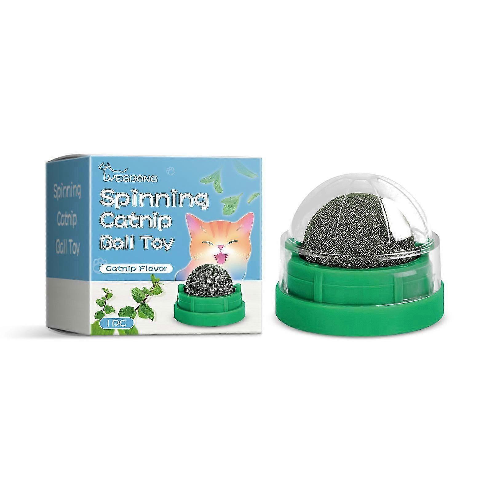 mint-flavored spinning cat ball toys contain catnip extract