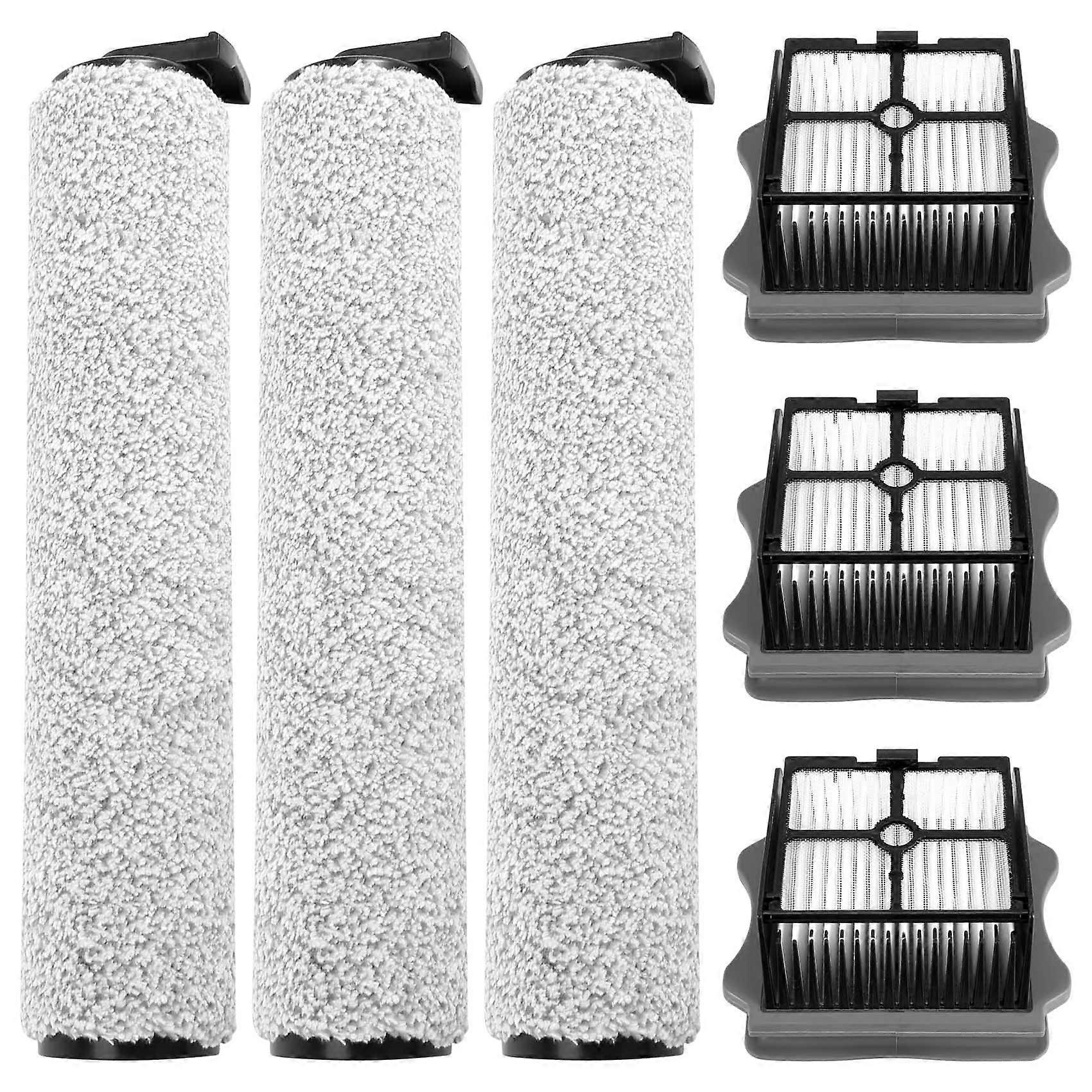 Replacement Roller Brush and Filter Kit Compatible for Tineco Floor One S3 and IFloor 3 Cordless Wet Dry Vacuum