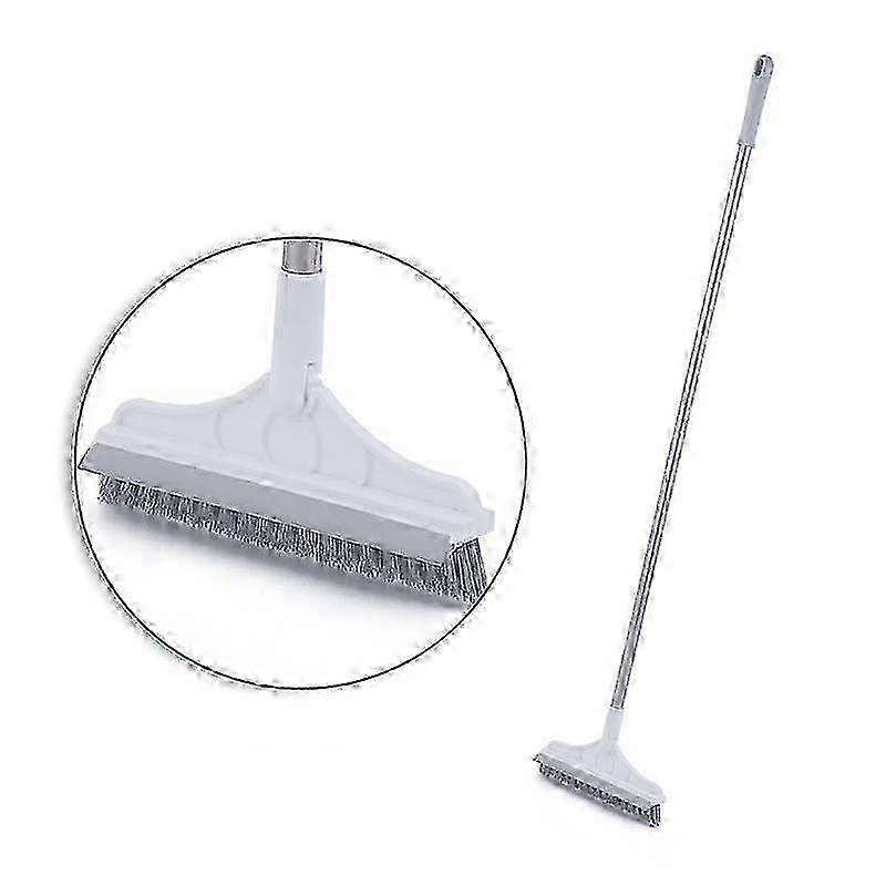 Floor Scrub Brush with Window Squeegee Rotatable Corner Gap