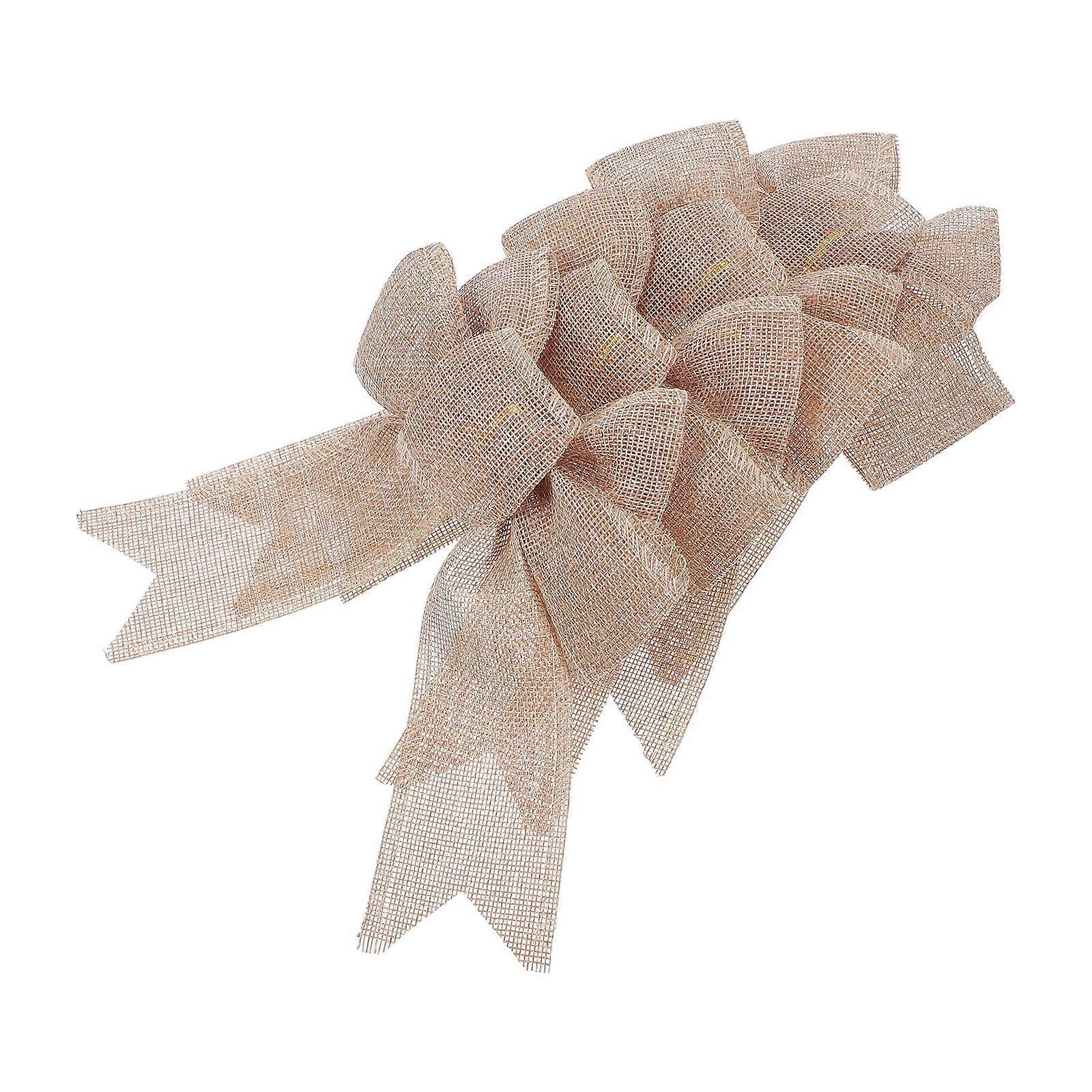 Craft Decorative Flax Bows for DIY Use in 8Pcs Set