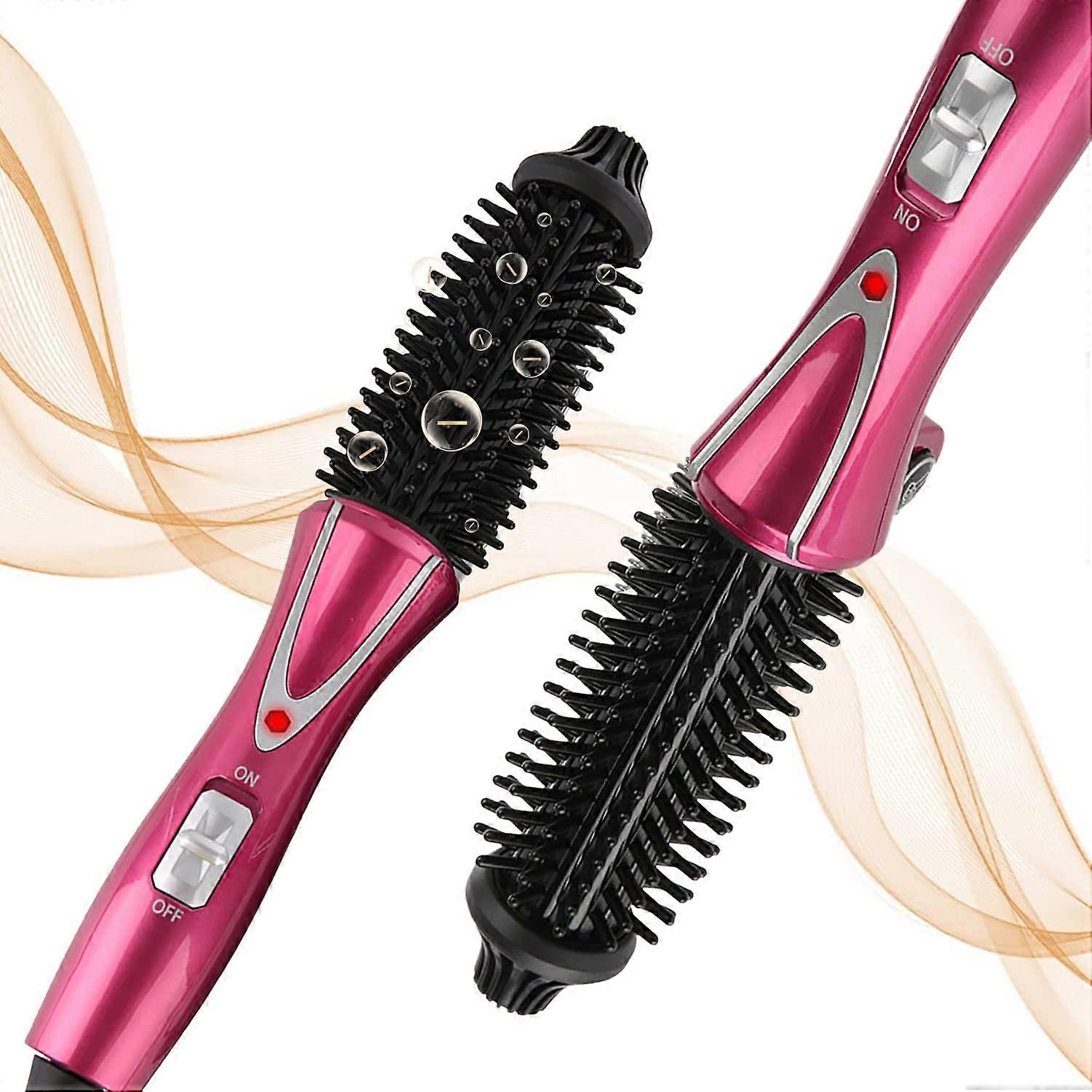 3 in 1 Curling Iron Brush Hair Styling Tool with Fast HeatUp AntiScald Design for Travel
