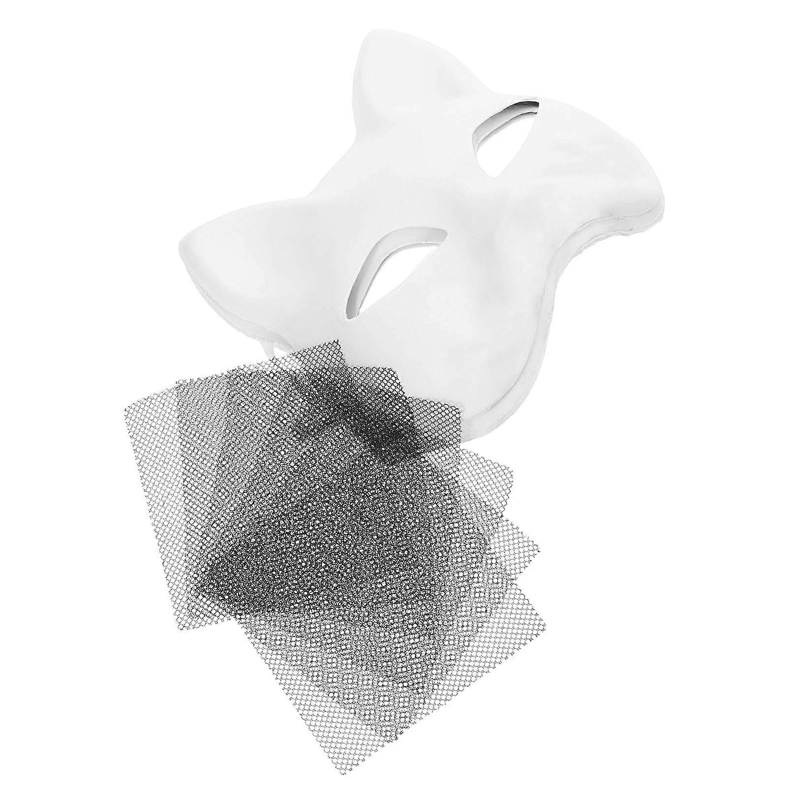 Cat Face Mask DIY Decorative Paper Mask for Unfinished Use 3Sets Bulk