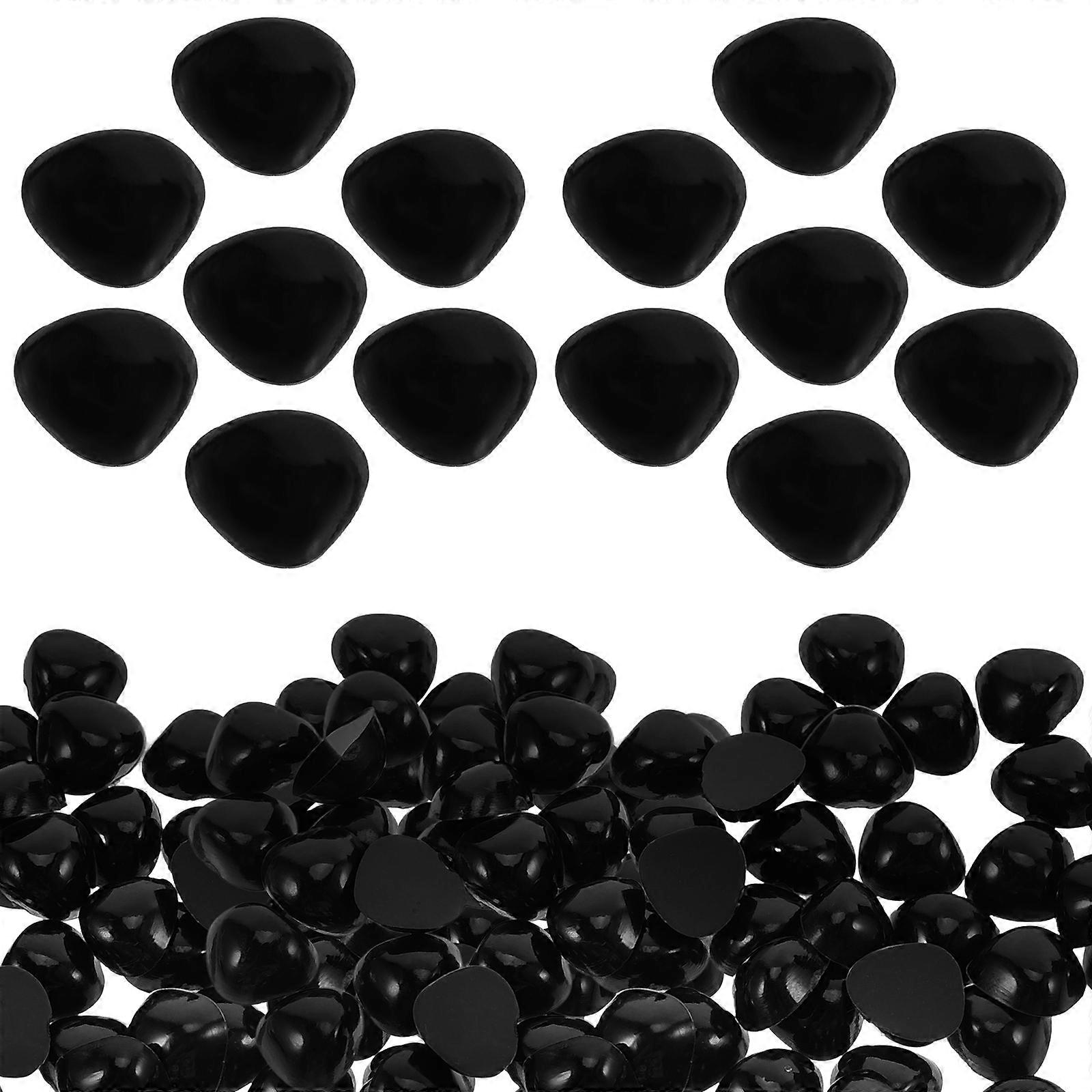 Black Plastic Safety Nose for Doll Craft Making Accessories 100Pcs