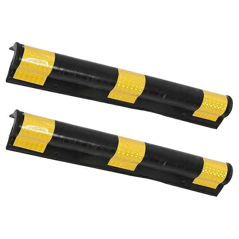 Rubber Corner Guards 2Pcs for Parking Garages with Reflective Protection