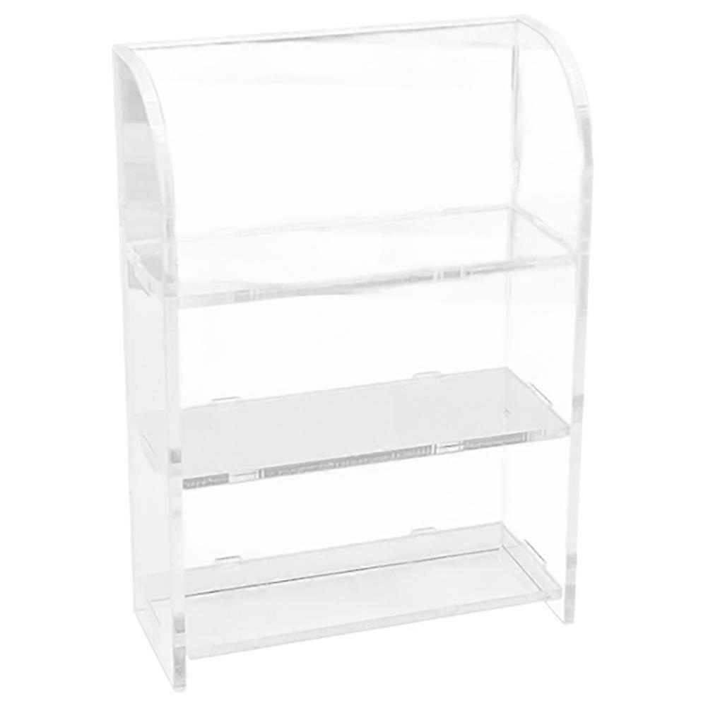 Doll House Miniature Display Rack for Showcasing 3-Tier Acrylic Shelf
