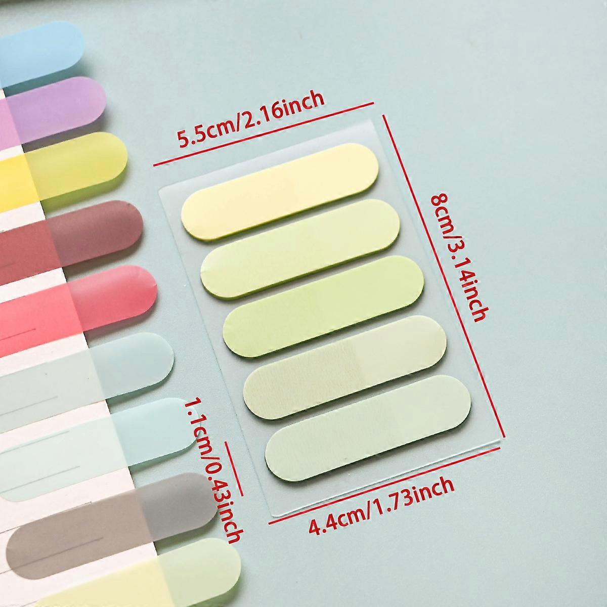 100 Sheets Writable Sticky Tabs Book Tabs Page Markers Translucent Sticky Note Tabs Post It Stick Tabs Annotation Tabs Index