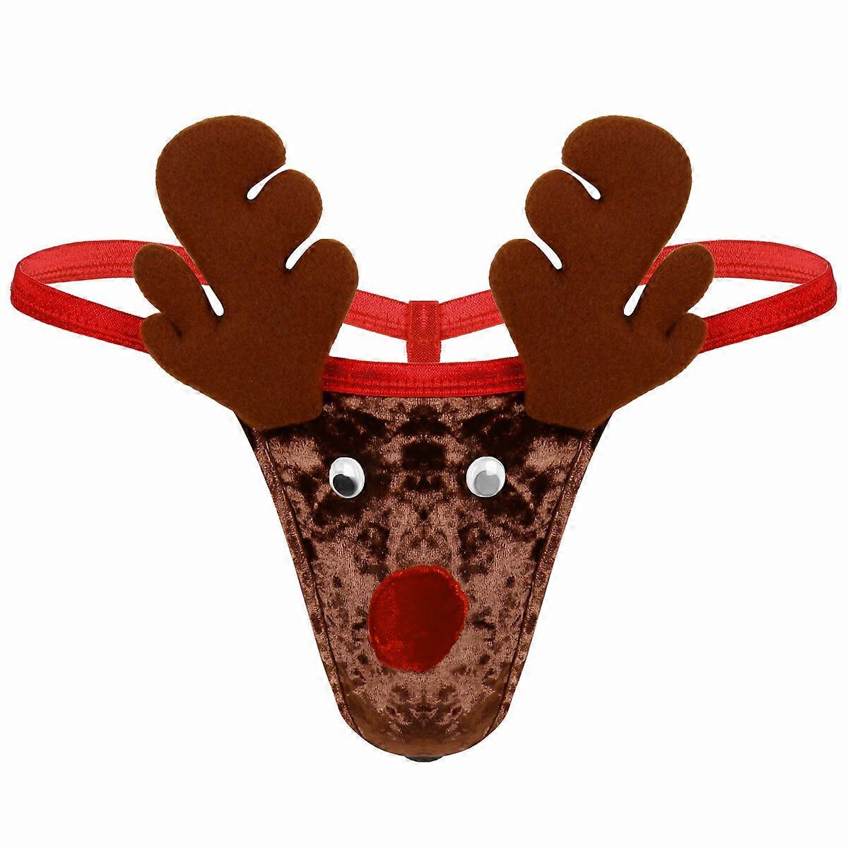 Herrbikini med julpuff och stringtrosor och stringtrosor