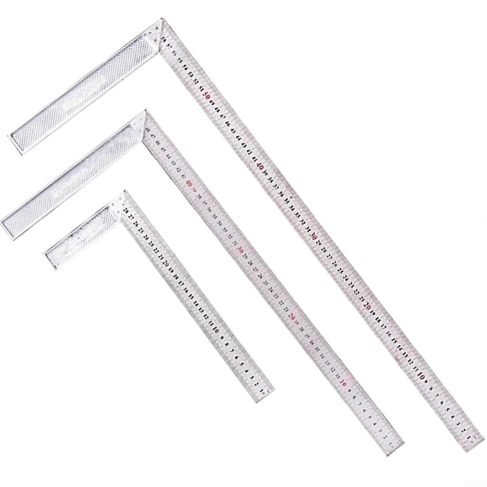 Right Angle Ruler Set Stainless Steel L Square for Precise 90° Woodworking and Carpentry