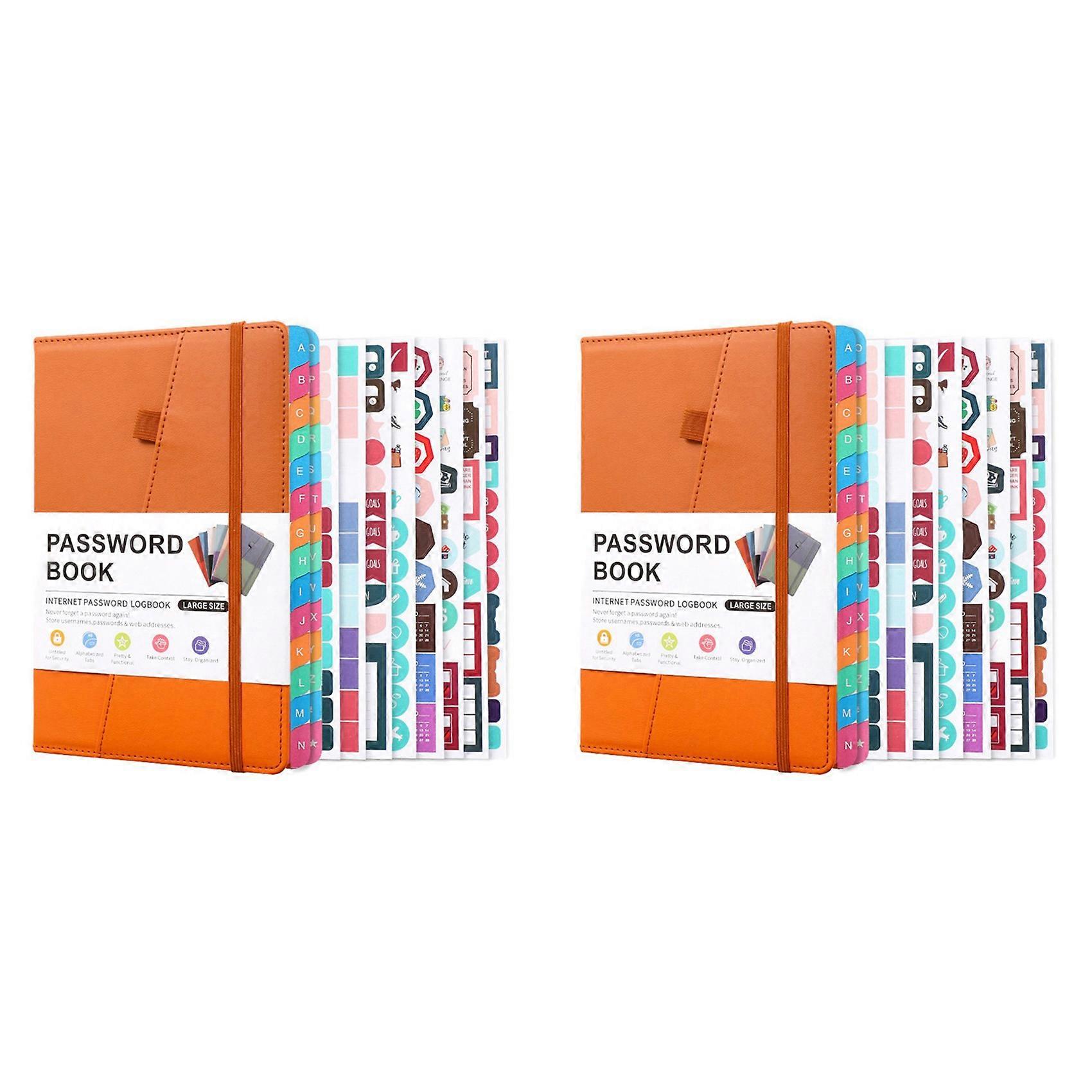 2X Password Keeper Book with Alphabetical Tabs for Password Notebook for Internet Website Address Log in Detail,A