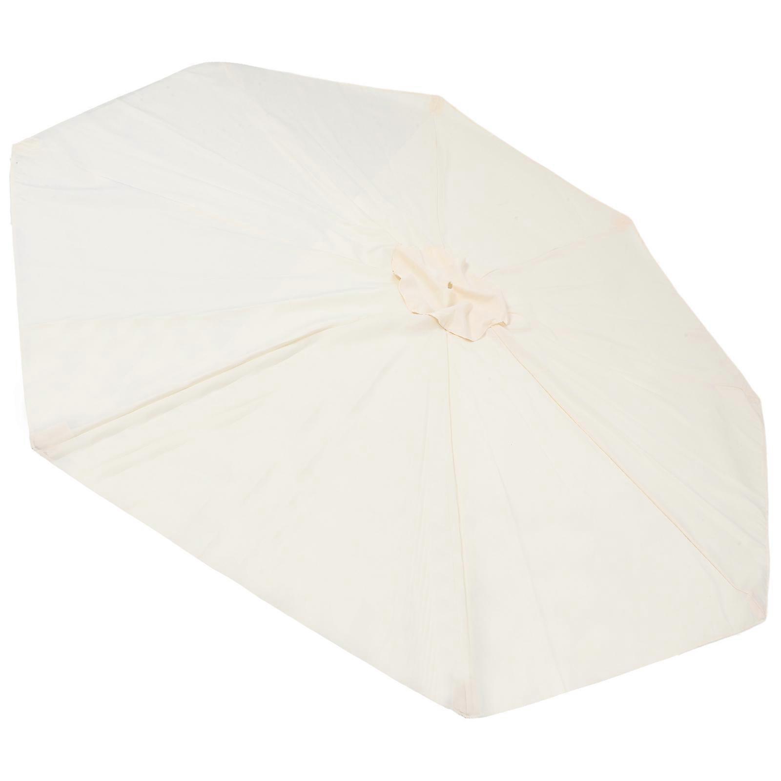 Modern Umbrella Canopy Replacement For Patio Umbrella Rain-proof Durable White 2Pcs