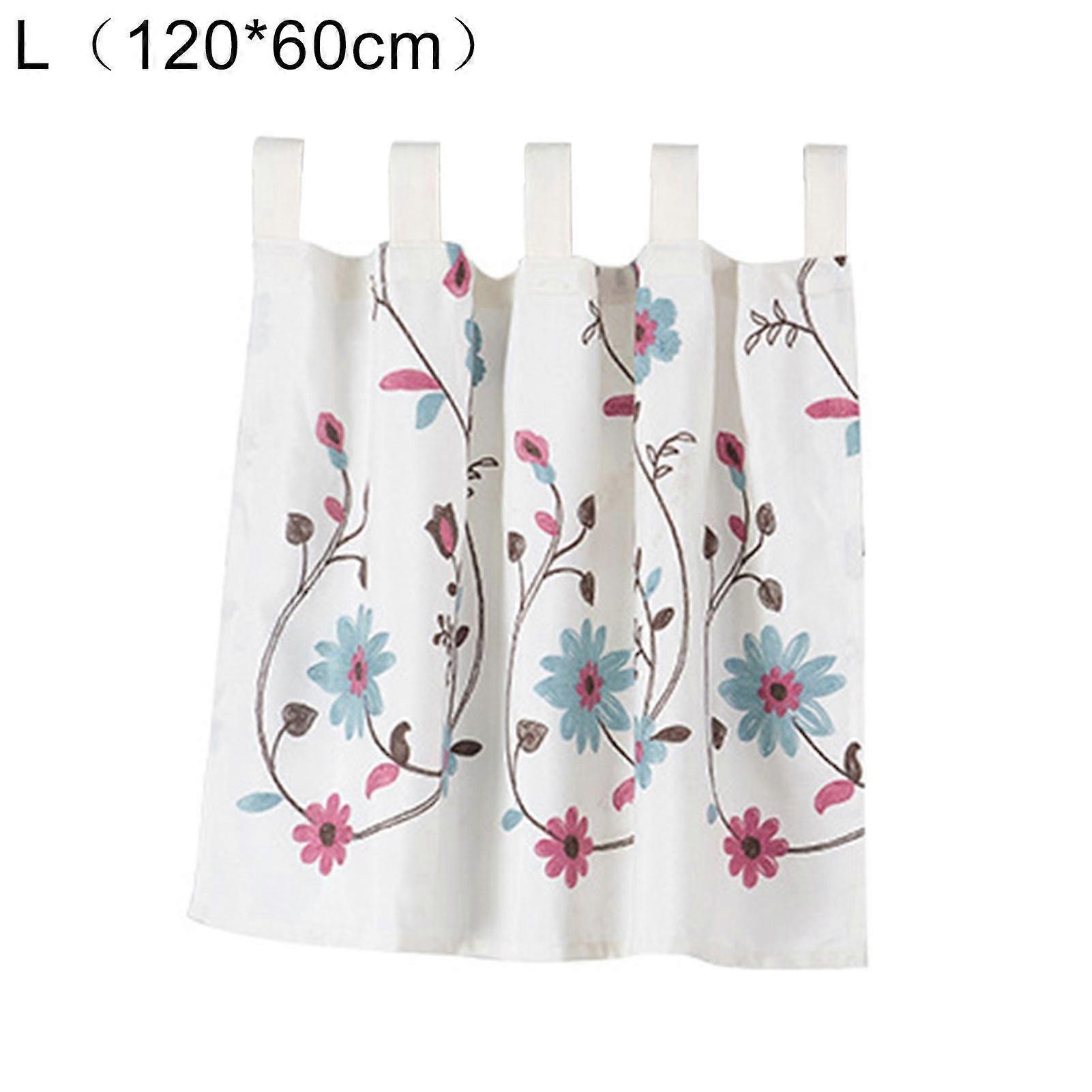 Polyester Flower Print Kitchen Short Curtain Window Valance Drape Home Decor