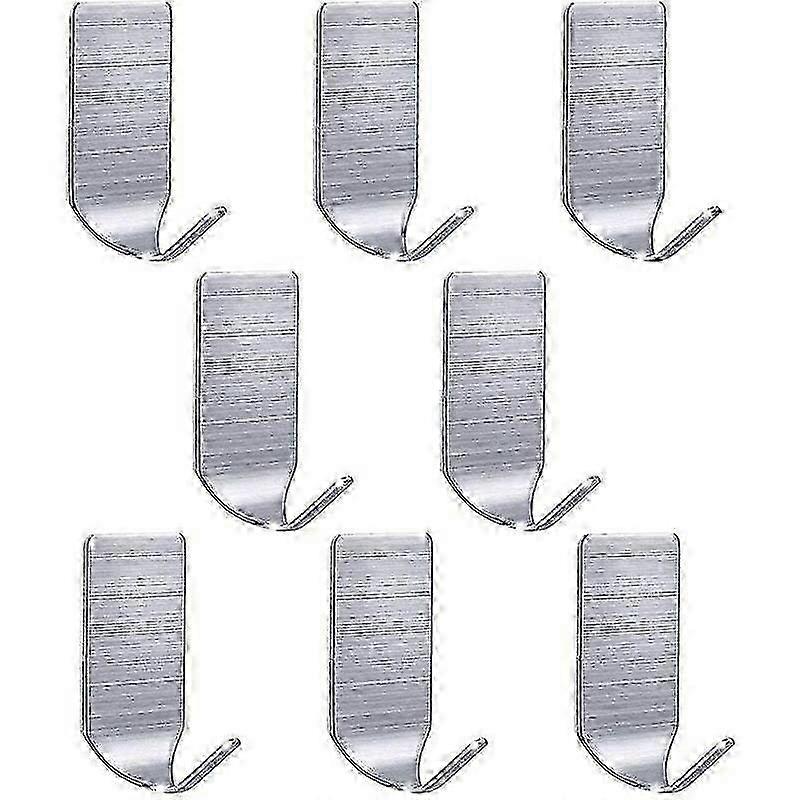 8 Hooks Slender Hook Sticky Hook Towel Hook Clothes Hook Single Hook Stainless Steel Hook Rectangle