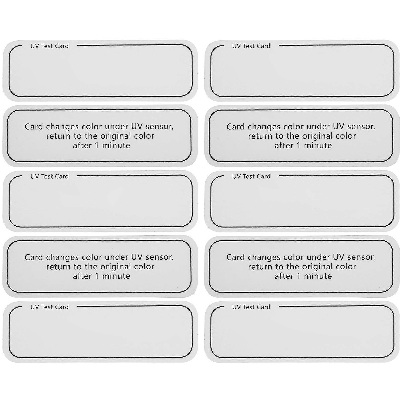 Uv Rays Testing Uv Intensity Detection Card for Outdoor Use 10Pcs