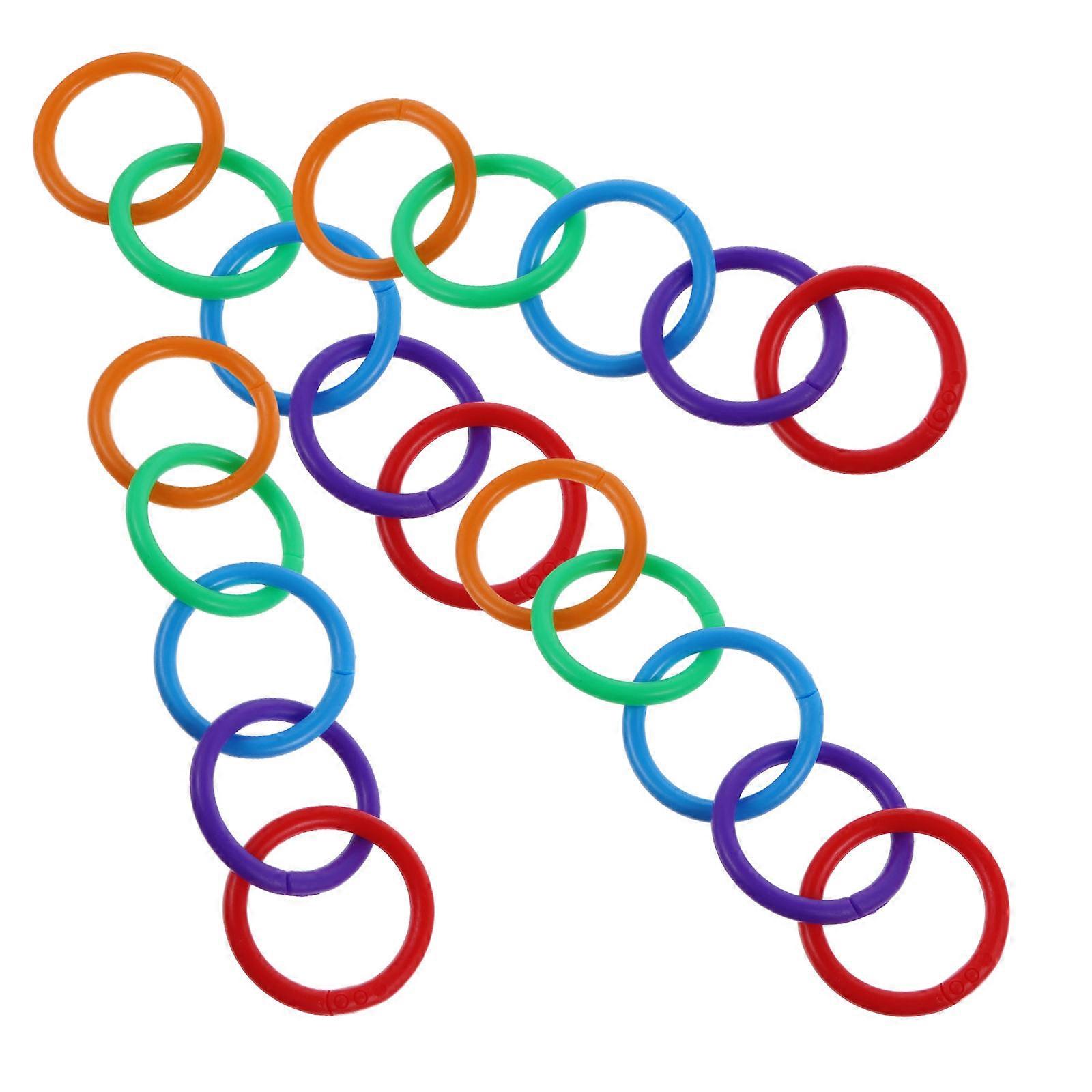 Book Ring Loose Leaf Rings for Memo Filing 100Pcs Assorted Colors