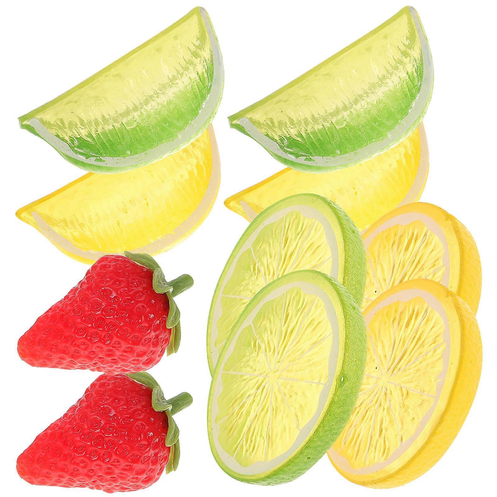 Artificial Lemons 10Pcs Lemon Blocks for Fruit Decor Display