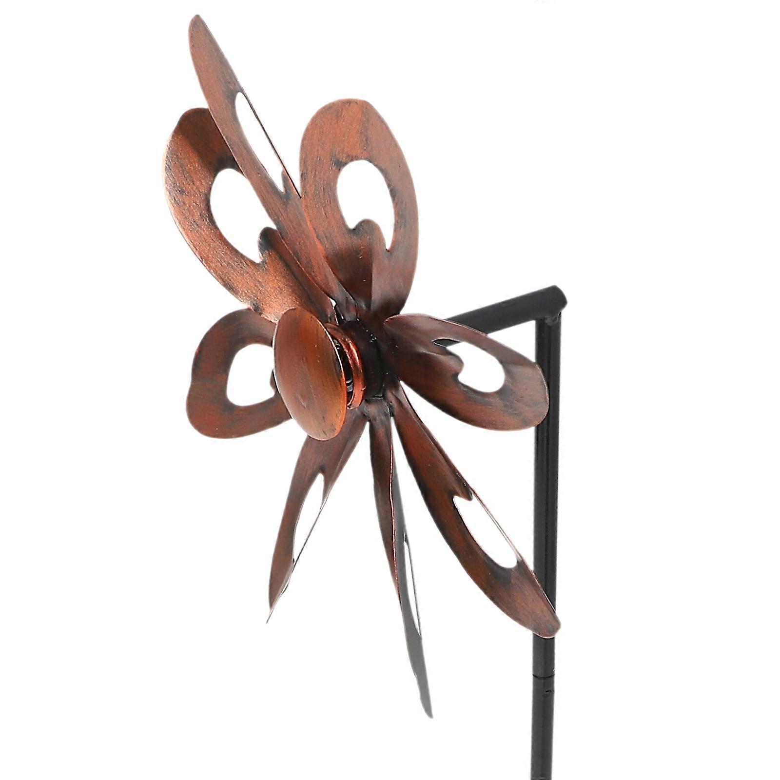 Rustic Style Windmill Decor Large Rotatable for Park Scene 68X22CM Durable Iron 1Set
