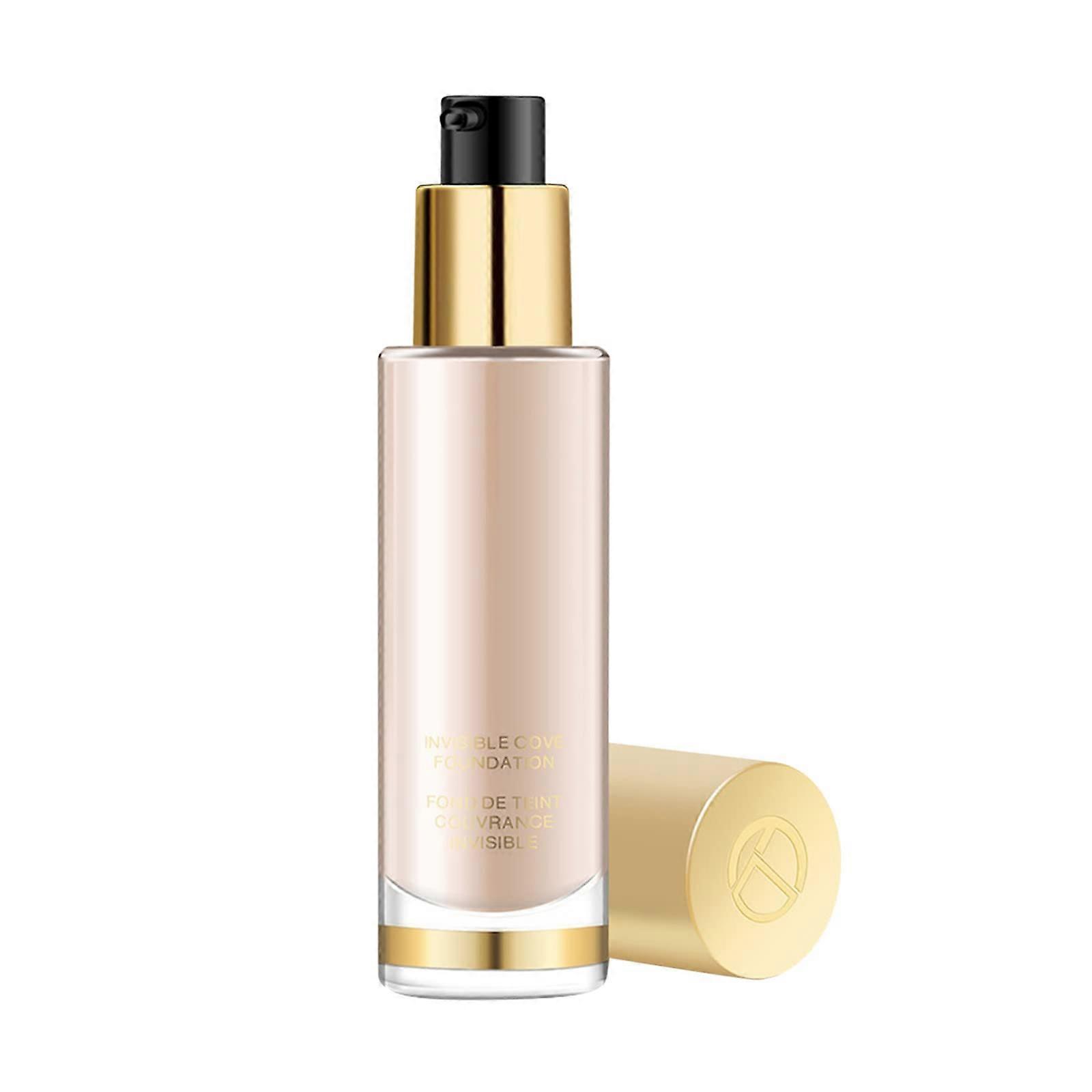 30ml Long Lasting Natural Look Liquid Foundation Lightweight Full Coverage Gold Tone Face Makeup
