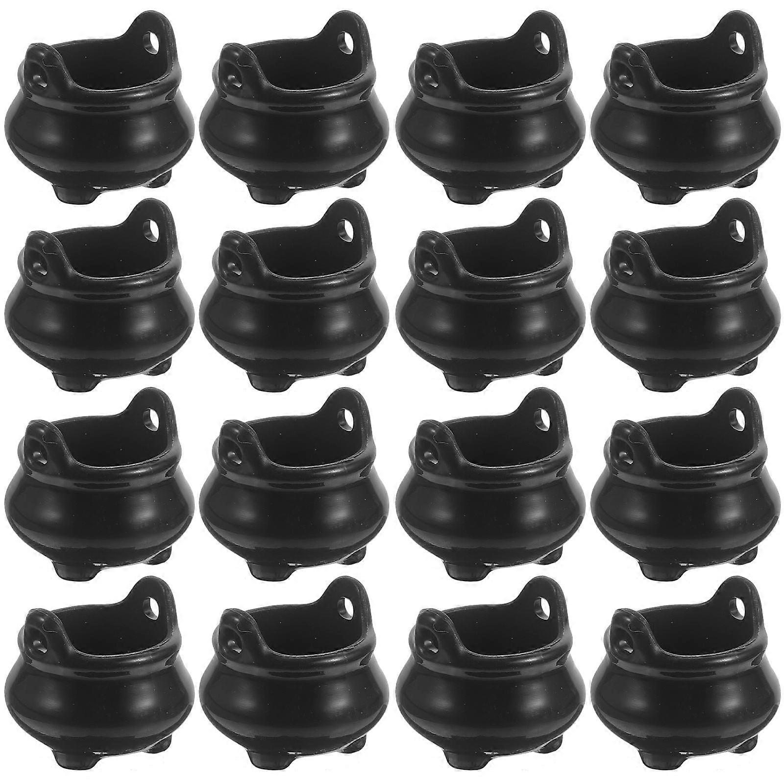 Halloween Mini Cauldrons Plastic Pot For Hobbyists .9X1.7CM 24Pack