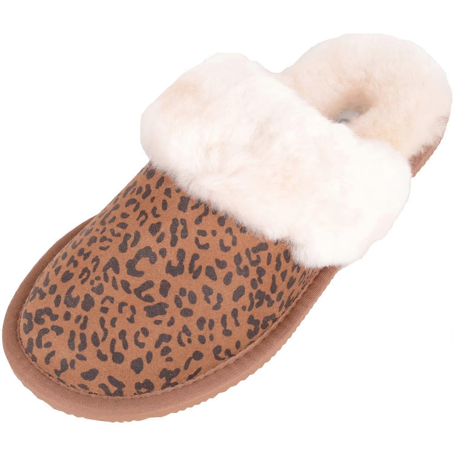 SnugRugs Elsie, Open Back Sheepskin Mule Slipper with Cuff