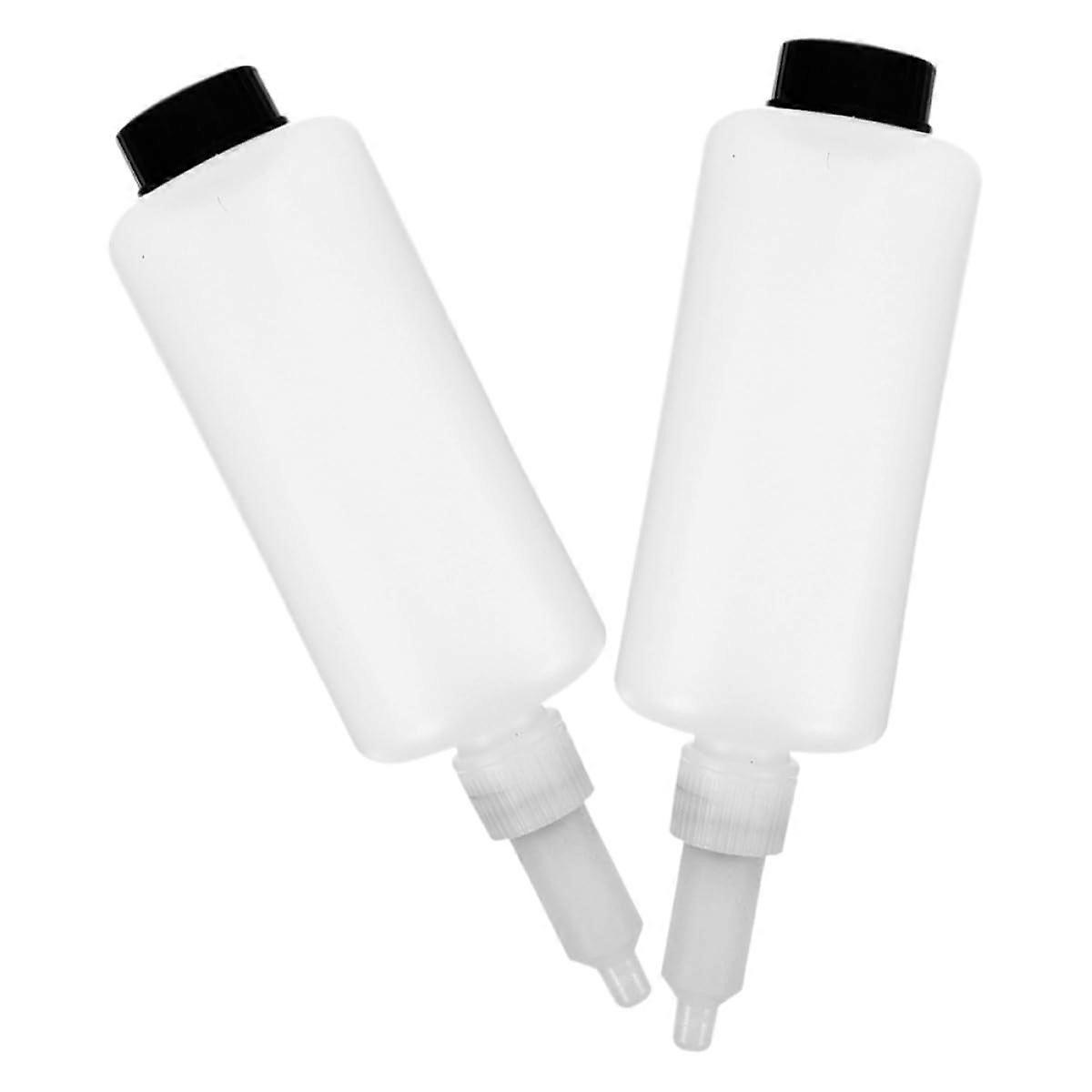 2pcs Wall Mounted Soap Dispenser Bottles Refillable Lotion Pump for Bathroom Kitchen Hotel White