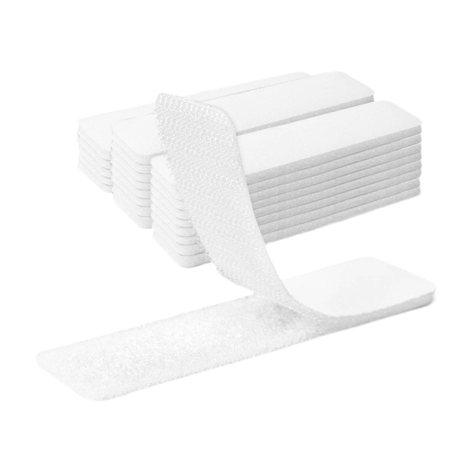 Hook and Loop Tape Heavy Duty Adhesive Strips for Carpets and DIY, 3cm x 10cm Rectangular 22pcs