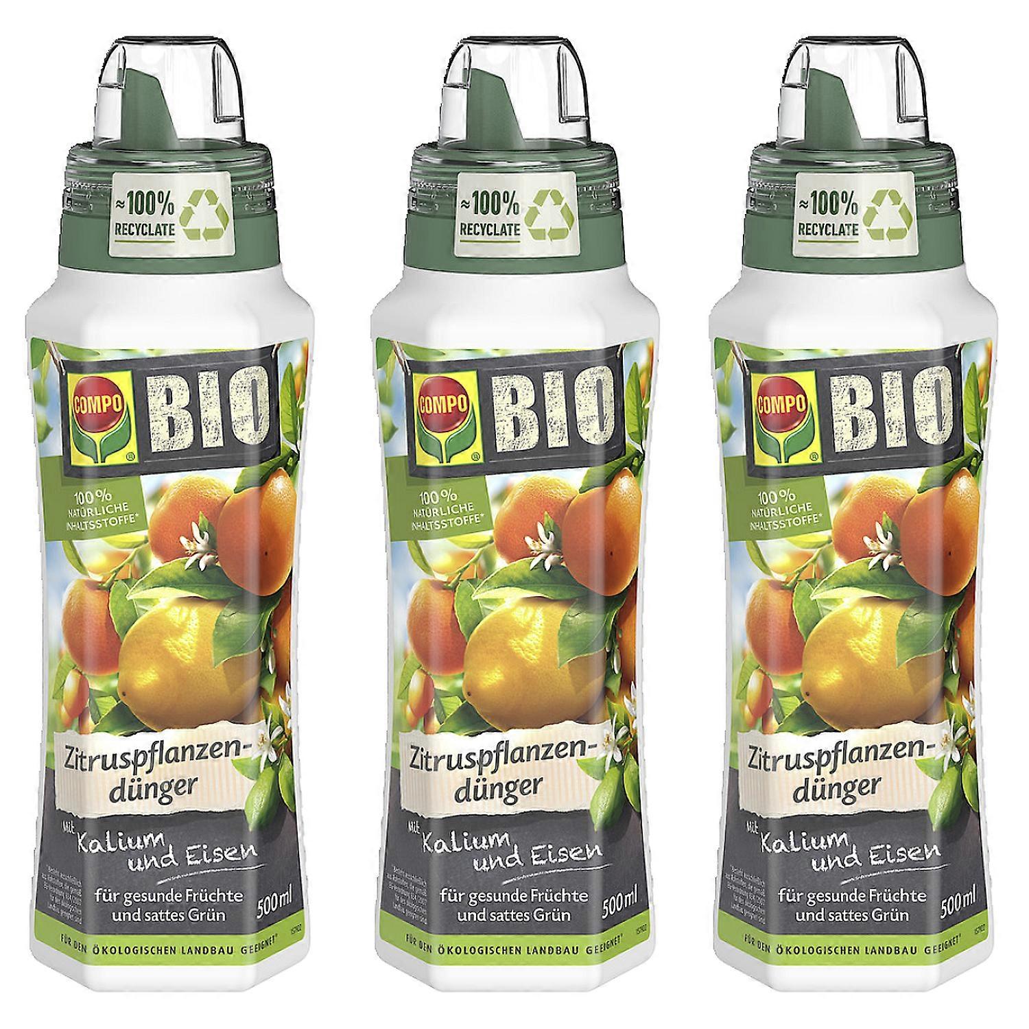 3 x COMPO BIO citrus plant fertilizer, 500 ml