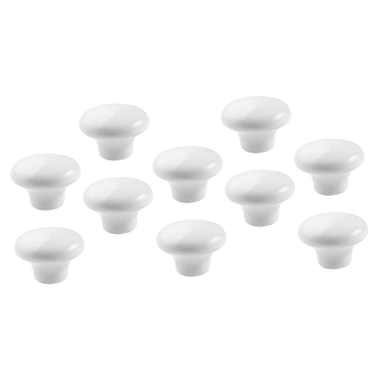 10pcs Round Ceramic Cabinet Knobs Elegant Dresser Drawer Pulls for Wardrobe Doors Furniture