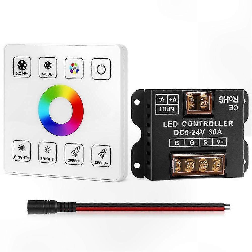 RF Touch Panel RGB LED Controller Kit with Wireless Remote for 5V 12V 24V 4-PIN LED Strips